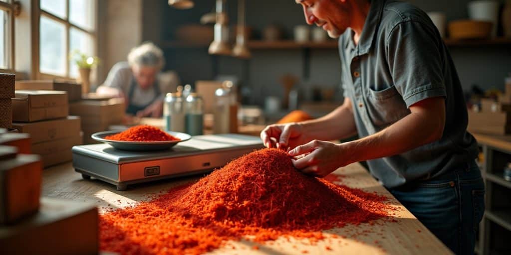 بسته بندي زعفران