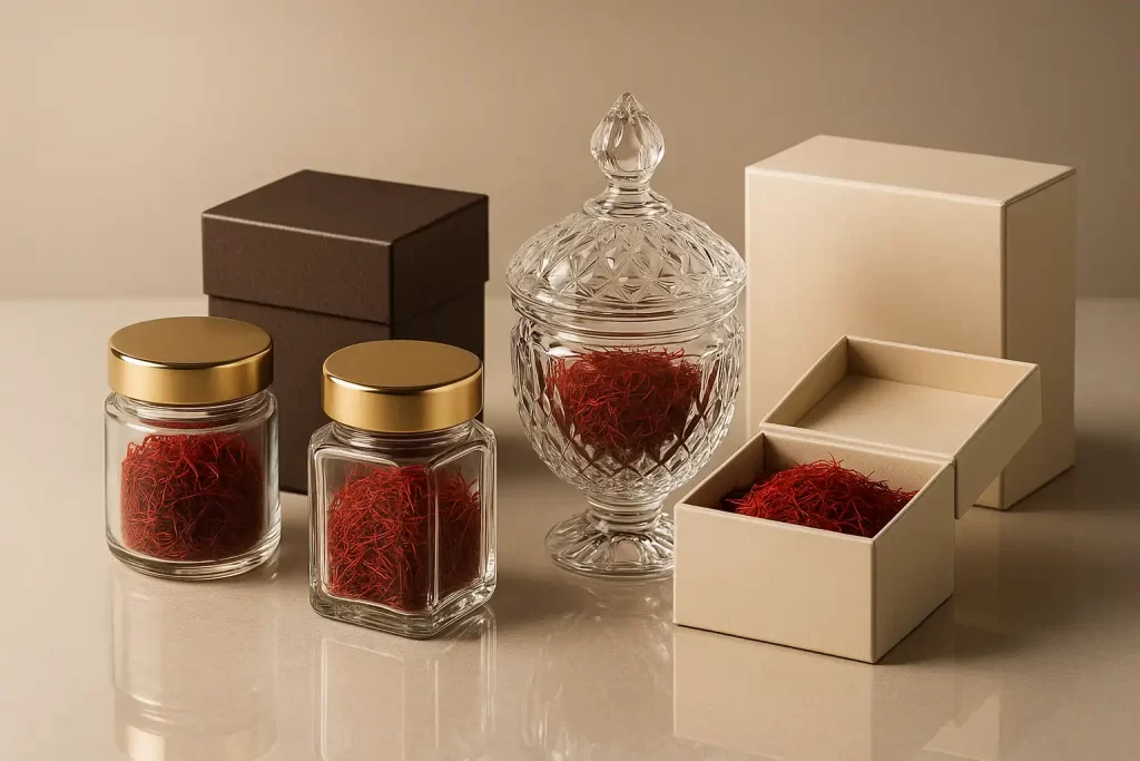 بسته‌بندی هدیه زعفران
