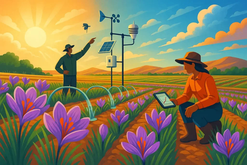 تأثیر تغییر اقلیم بر زعفران: تهدیدها و راهکارها