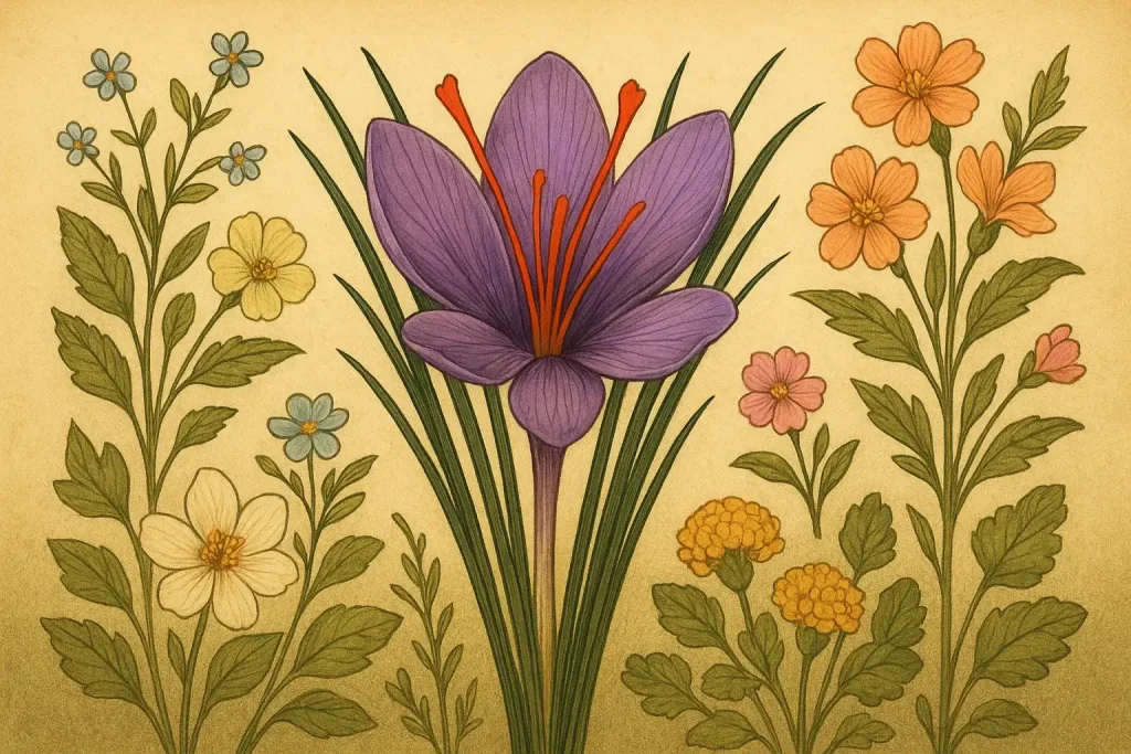 گیاه زعفران چه شکلی است