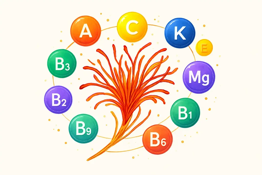 زعفران ارزش غذایی زعفران